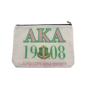 Sorority Themed Gifts for Sisters Pink and Green Makeup Bag for Women - Cute Sma